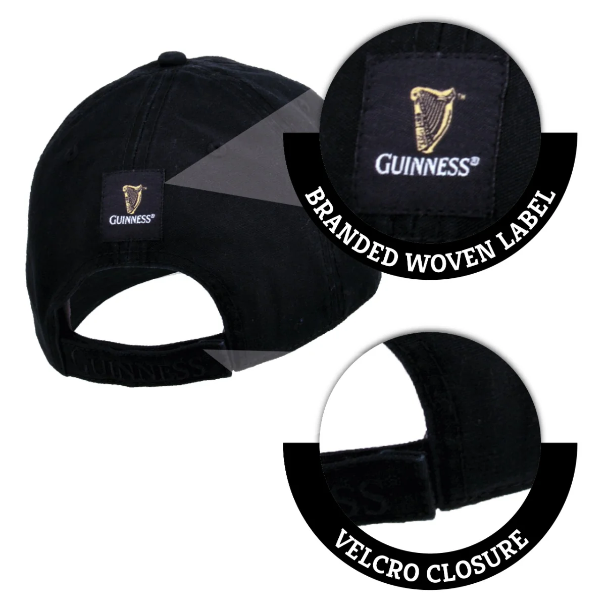 Guinness Black & Caramel Cap with Leather Patch - Image 5