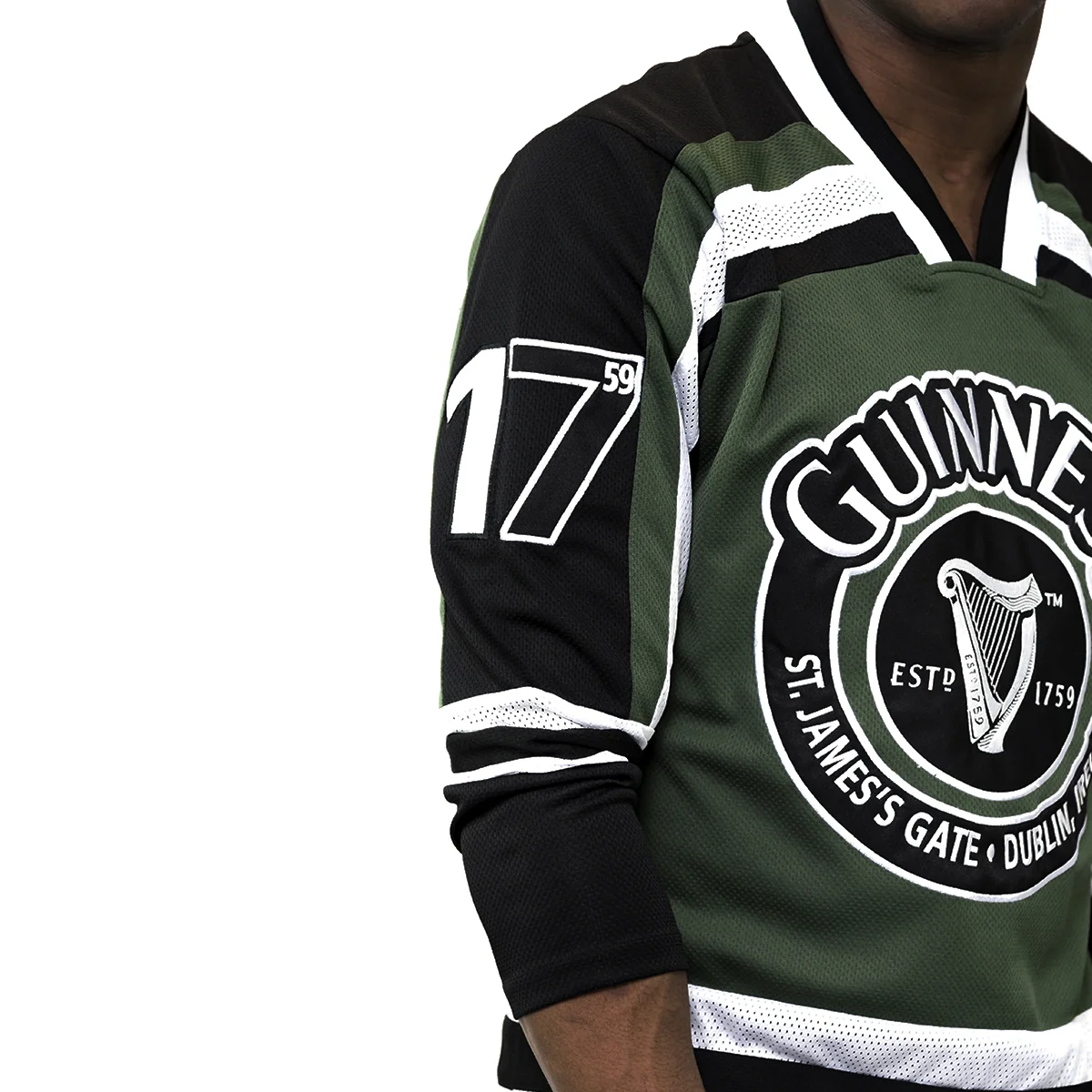 Green & White Hockey Jersey - Image 6