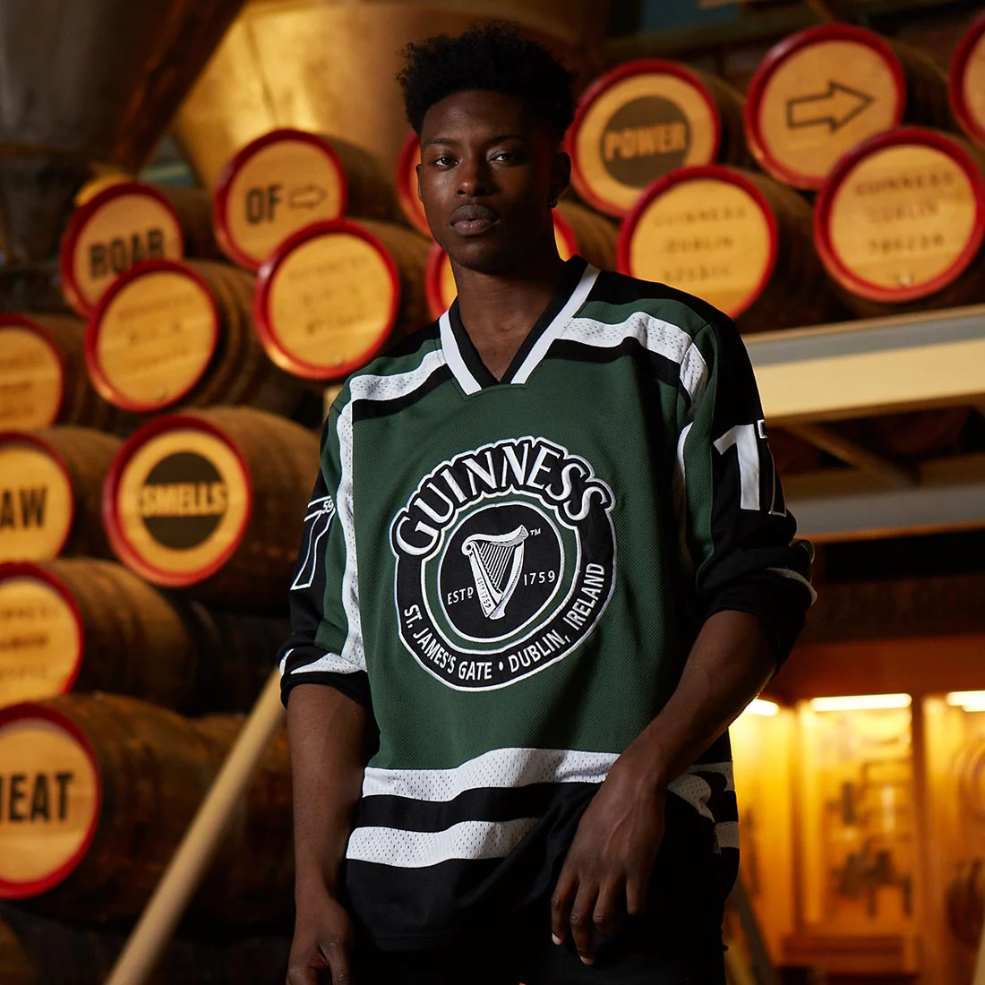 Green & White Hockey Jersey - Image 9