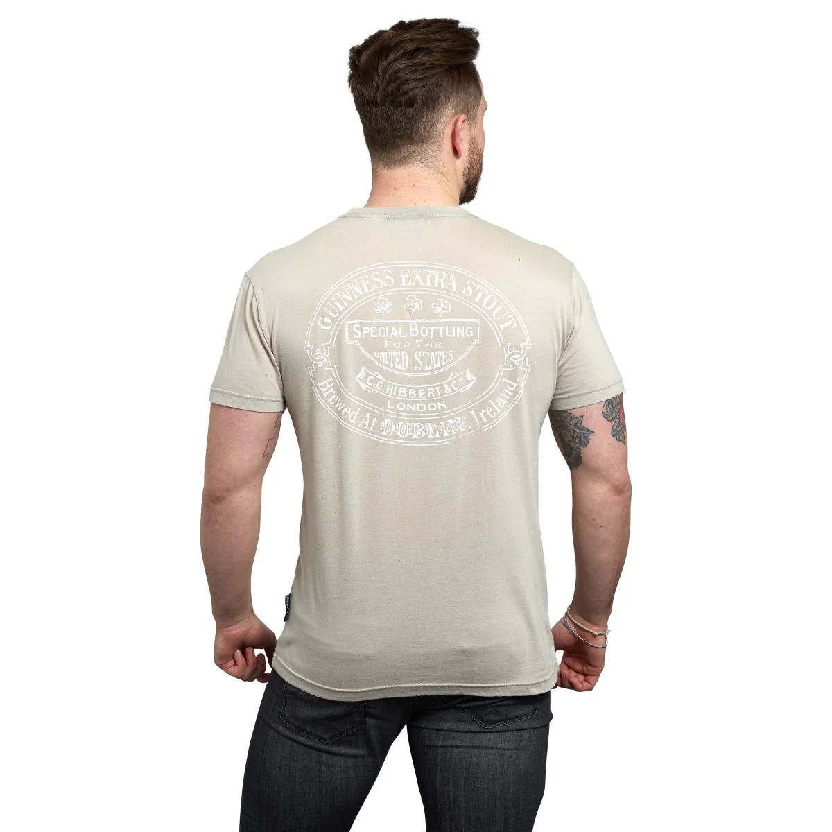 Beige Guinness Harp Premium Tee - Image 4