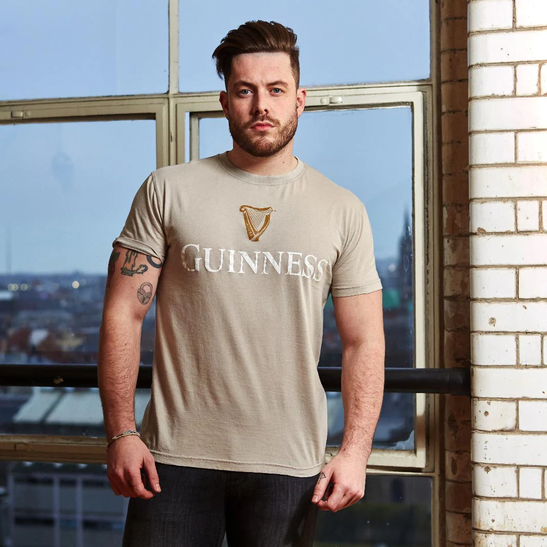 Beige Guinness Harp Premium Tee - Image 6