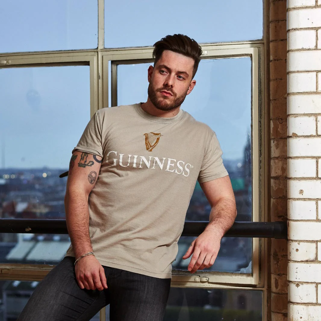 Beige Guinness Harp Premium Tee - Image 7